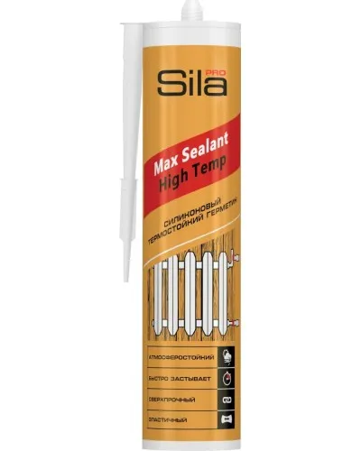 Герметик Sila PRO Max Sealant, High Temp, термостойкий, 280 мл. Герметик силиконовый термостойкий, красный. Sila в Благовещенске