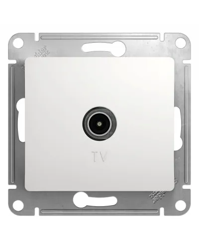 Glossa розетка TV антенна коннектор, 1-местная, скрытой установки, механизм, белый (GSL000193). Розетка TV антенна. Systeme Electric в Благовещенске