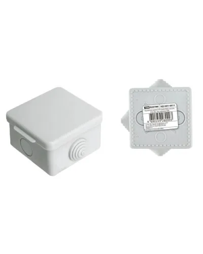 Коробка ОП 65х65х50мм, крышка, IP54, 4вх (SQ1401-0511). Распаячная коробка. TDM ЕLECTRIC в Благовещенске