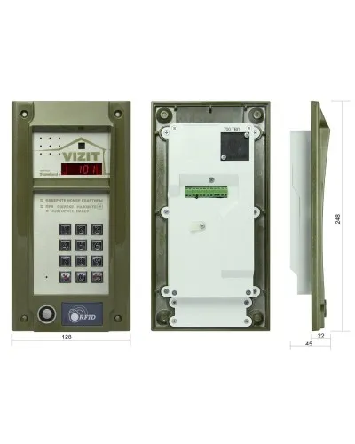 БВД-N101RTCP. Вызывная панель цветная. VIZIT в Благовещенске