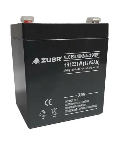 ZUBR HR 1221W (12V, 5Ah). Аккумулятор герметичный свинцово-кислотный. ZUBR в Благовещенске