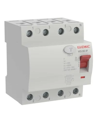 YON MAX MDL100 ВДТ, 4P, 30mA, 25A, АС (MDL100-4P2-25-AC). Автоматический выключатель дифференциальный (УЗО). ДКС в Благовещенске