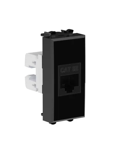Розетка RJ-45, кат.5E, Avanti, 1 модуль, черный квадрат (4402661): Розетка компьютерная модульная в Благовещенске