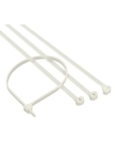 Хомут 2,5x100 P6.6, белый (100шт) (21203SR): Хомут с двойным замком в Благовещенске