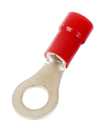 Наконечник НКИ 0,25-1,5 М8 (D8,4мм) с отверстием под винт (100 шт) (2A8P-EE-PA). Наконечник с отверстием под винт и изолированным фланцем ПА. ДКС в Благовещенске