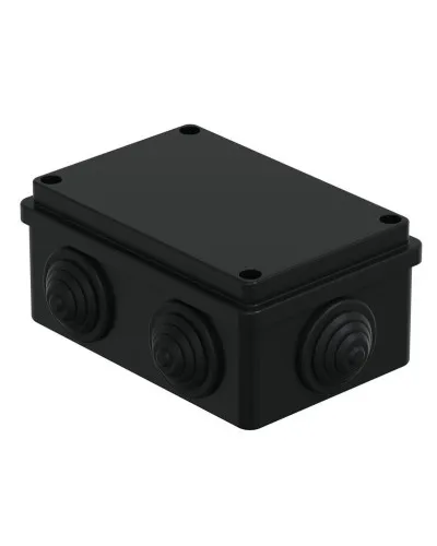 Коробка JBS120 120х80х50, 6 вых., IP55, черная (44008BL-1). Коробка монтажная. Экопласт в Благовещенске