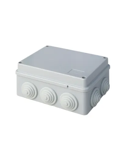 Коробка JBS150 150х110х70, 10 вых., 8P (0,15...2,5мм²) серая (43019HF-GR). Коробка монтажная, огнестойкая, без галогена. Экопласт в Благовещенске
