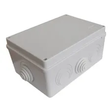 Коробка JBS210 210х150х100, 8 вых., 24P (0,15...2,5мм²) серая (43636HF-GR). Коробка монтажная, огнестойкая, без галогена. Экопласт