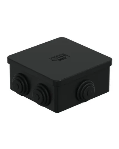 Коробка JBS080 85х85х50, 6 вых., IP44, чёрная (44066BL-1). Коробка монтажная. Экопласт в Благовещенске