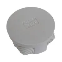 Коробка 3001 D70x36, 4 вых, IP55, серая (44001). Коробка монтажная. Экопласт