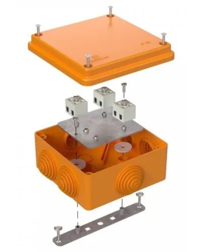 Коробка огнестойкая 100х100х50 (40-0300-FR1.5-6). Коробка огнестойкая для открытой установки. Промрукав в Благовещенске